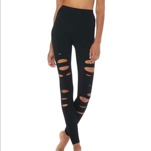 ALO high waist ripped warrior leggings